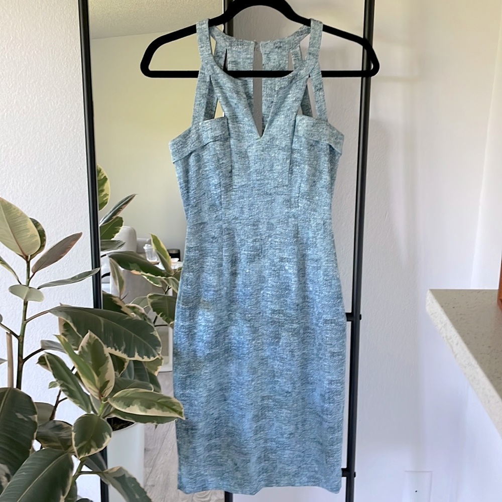 BCBG bodycon midi dress w zipper